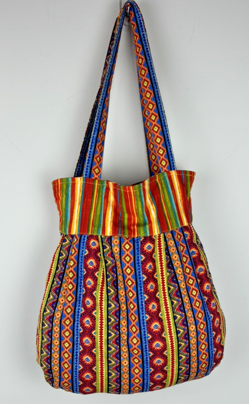 San Miguel Designs Patrice Wynne Cotton Tote Bag Boho Southwestern Multicolor